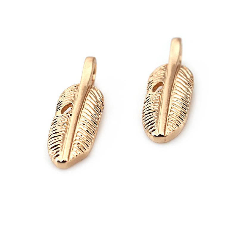 18K Gold Color Brass Feather C - Body Jewelry High Quality recensione e prezzo