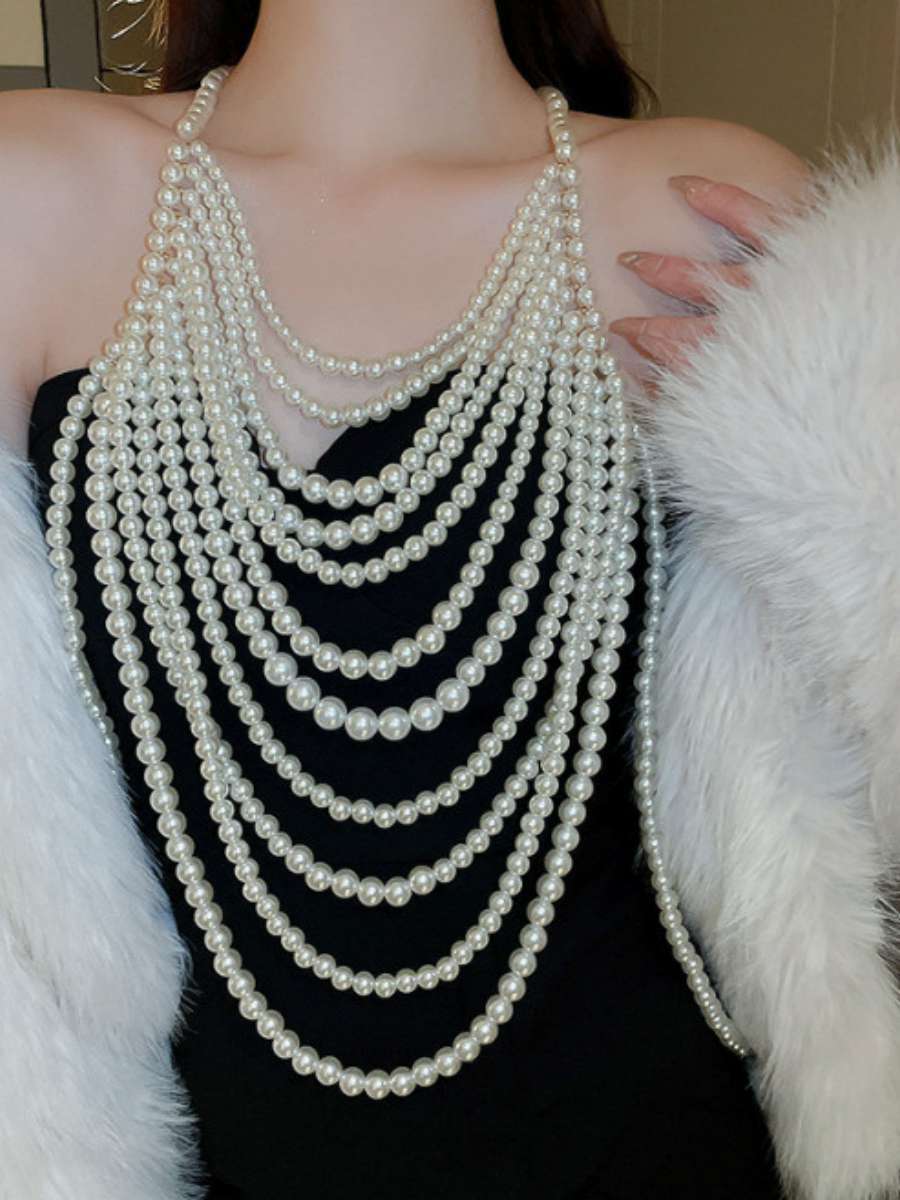 Sexy Multi-Layer Pearl Necklac - Body Jewelry Brands recensione e prezzo