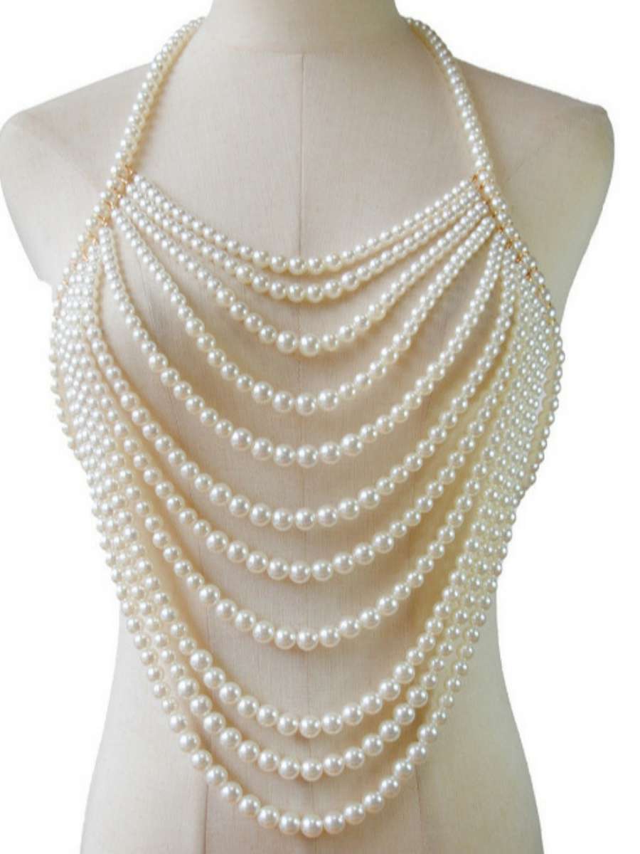 Sexy Multi-Layer Pearl Necklac - Body Jewelry Brands recensione e prezzo