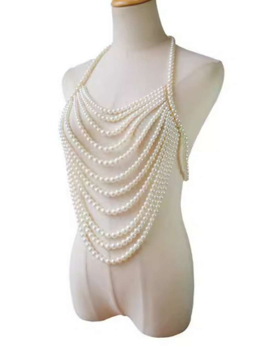 Sexy Multi-Layer Pearl Necklac - Body Jewelry Brands recensione e prezzo