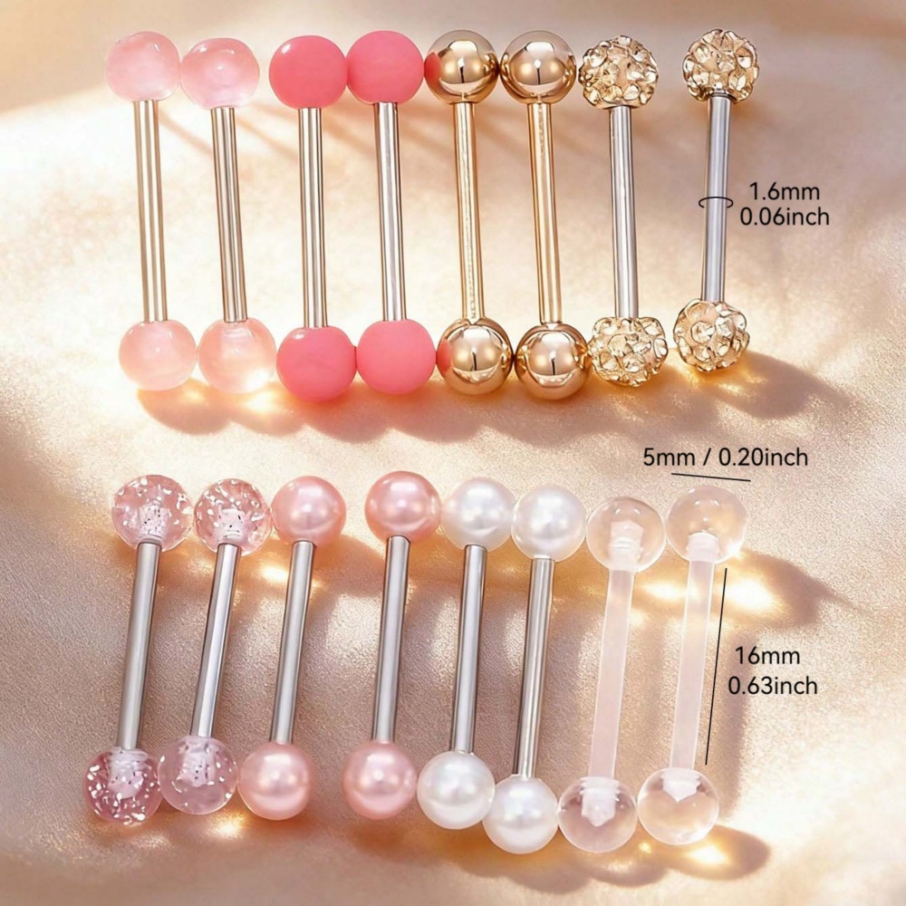 16pcs Assorted Color Ball Styl - Body Jewelry Nipple Rings recensione e prezzo