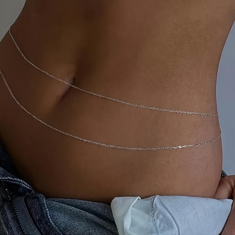 1Double-layer gold metal waist - Body Jewelry Beach recensione e prezzo
