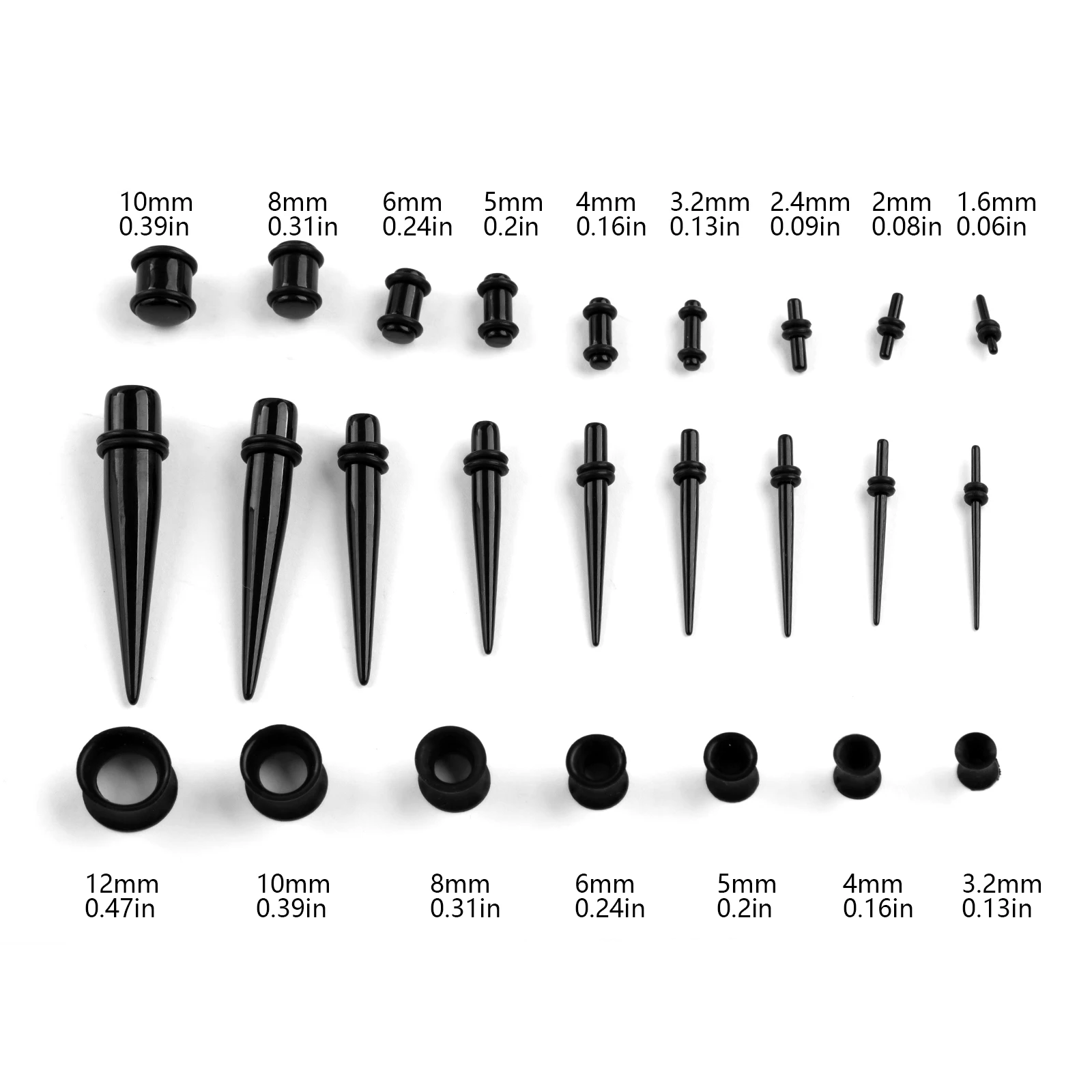 36/50pcs/Set Acrylic Ear Pierc - Body Jewelry Ear Plugs recensione e prezzo