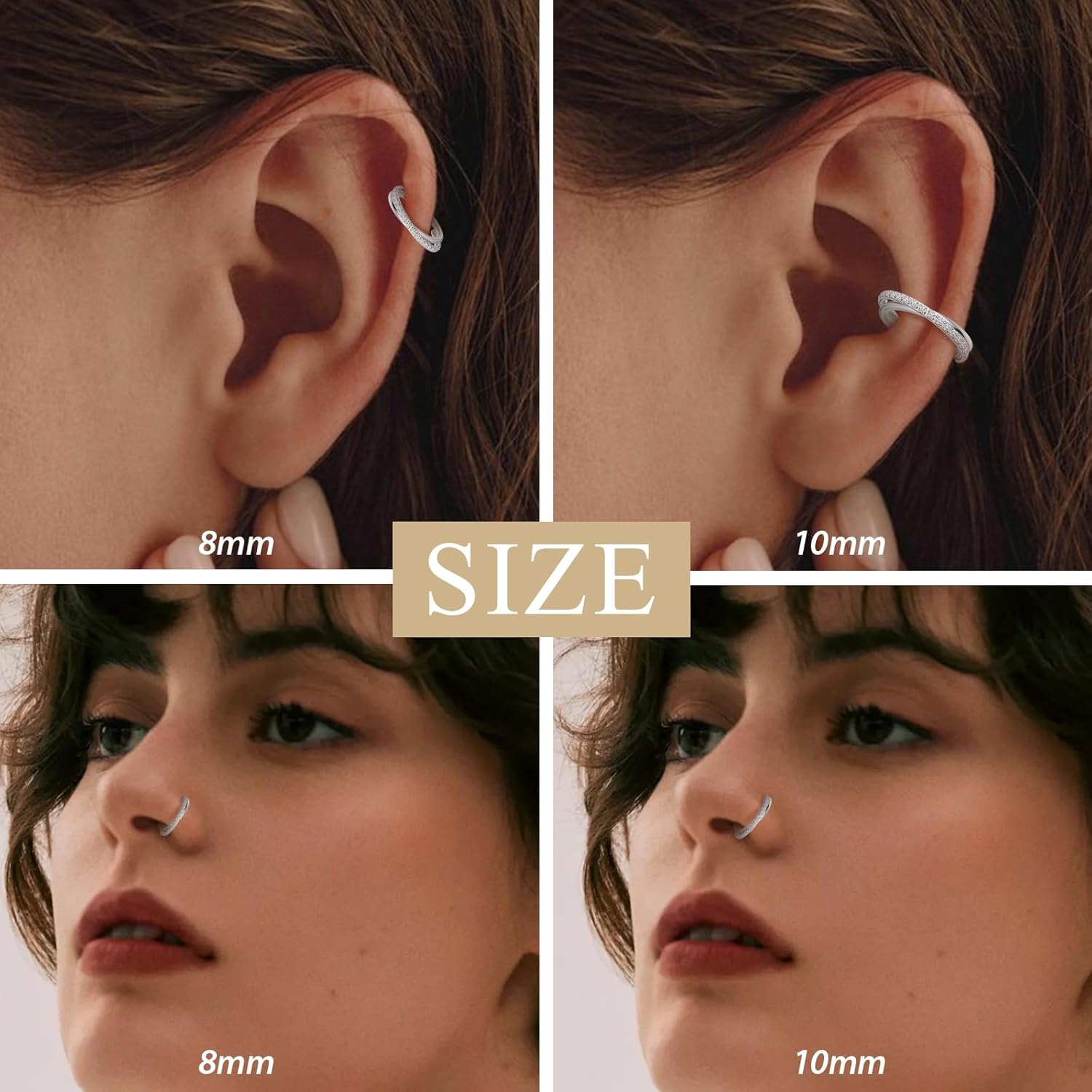 1pcs 16G Cartilage Earring Hoo - Clicker Ring Seamless recensione e prezzo